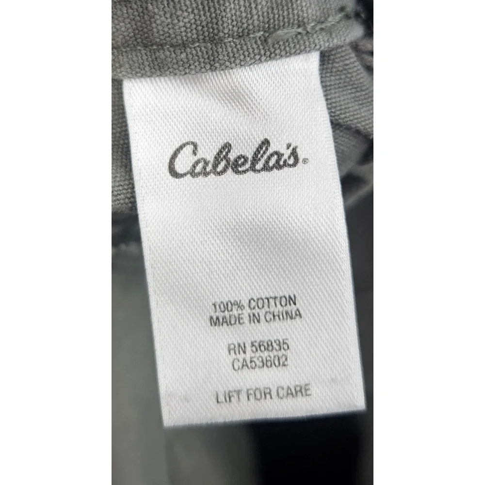 Cabelas‎ Mens Cargo Shorts 40 Green Cotton Canvas Utility Multi Pocket